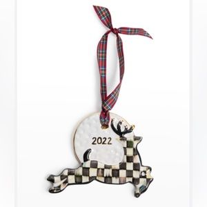 2022 Courtly Check Stag Christmas Ornament